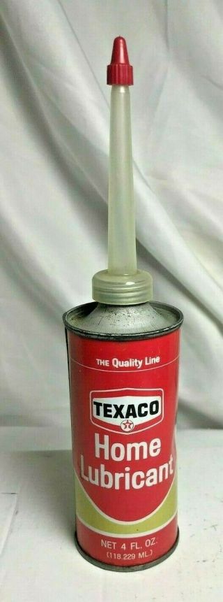 Vintage Oil Can Tin Texaco Home Lubricant Collectible Advertising Oiler Ls (a006)