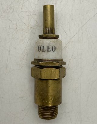 Old Antique Hit Miss Engine Rare Vintage Oleo No.  7 Take Apart Spark Plug
