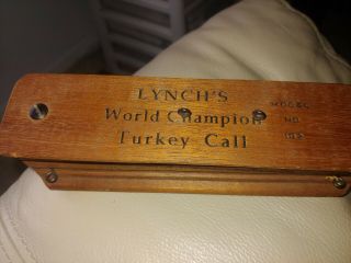 Vintage Lynch’s World Champion 1958 Turkey Hen Caller