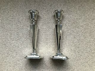 Antique Solid Silver Candlesticks By Clarke & Sewell,  Birmingham 1909
