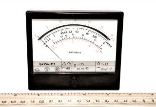 Vintage Analog Device Bakelite Ac Dc Voltmeter Ammeter Resistance Russian Soviet