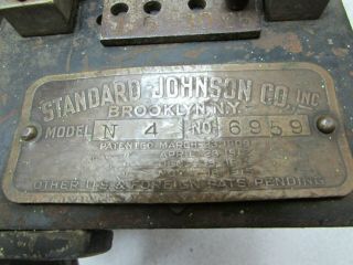 Antique Standard Johnson Co Coin Sorter Counter Hand Crank Iron Commercial 3