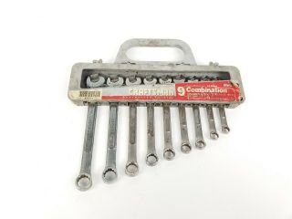 Vtg Craftsman 12 Piece 9 Point Combination Metric Wrench Set Made In Usa =va=