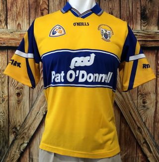 Clare Gaa Men’s Xl Jersey Shirt An Clar Gaelic Irish Football Yellow Vintage 90s