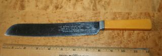 Vintage Burns Bread Knife Stainless Steel With Bakelite Handle Made In Usa