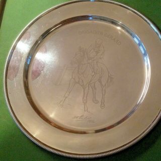 Solid Silver Commemoration Plate
