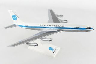 Skymarks Skr877 Pan Am American Boeing 707 - 320 Desk Display Model 1/150 Airplane