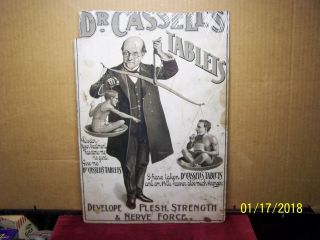 Antique 19th Century Advertising Sign Dr.  Cassell 
