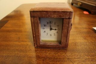 19th Century French Brass 8 Day Travel Carriage Clock Fully