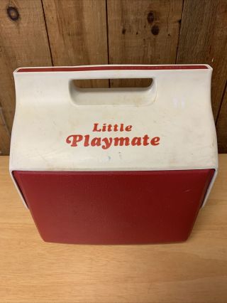 Vintage Little Playmate Igloo Cooler Locking Button Handle 6 Pack Lunchbox