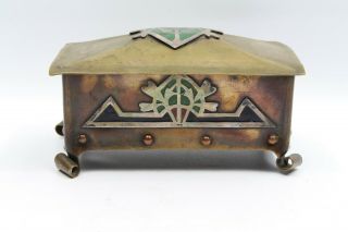 Arts & Crafts Copper Sterling & Enamel Box Heintz Or Art Crafts Shop Buffalo Ny