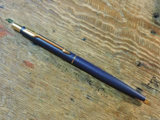 Old Vintage Matte Navy Blue Gold Trim Gt Parker Lady Classic Ballpoint Pen Us