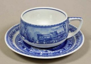 Baltimore & Ohio Rr Centenary Squat - Style Full - Size Coffee Cup & Saucer - Not Demi