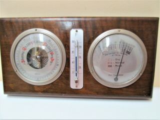 Vintage Stellar Germany Barometer Thermometer Hygrometer Weather Station