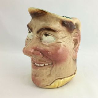 Sarreguemines French Majolica Toby Character Face Jug Pitcher 3258 Antique c1890 2