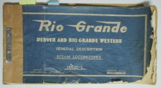 1942 Denver And Rio Grande Western Railroad Steam Locomotives Engineering Folio