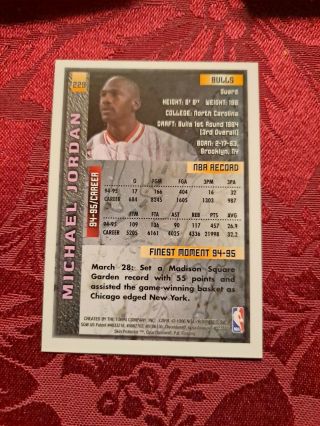 1995 - 96 Topps Finest Series 2 complete Set Michael Jordan Pippen Magic 141 - 252 3