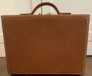 Vintage Shortrip Leather Travel Case 1950s Brown With Key Stephenson Mfg Fitted