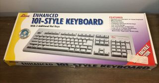 Vintage Pc Concepts 101 - Style Keyboard Ibm Pc - At And Ps/2 Compatible Model 61525