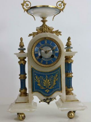 Antique French Mantel Clock By Japy Freres Beautifully Ornate Restore