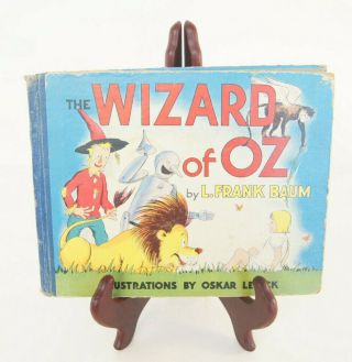 The Wizard Of Oz By L.  Frank Baum Vintage Book 1939 Illustrations Oskar Lebeck