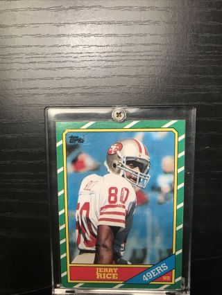 1986 Jerry Rice Rookie Card Topps 161 Rc San Francisco 49ers Hof Psa 10???