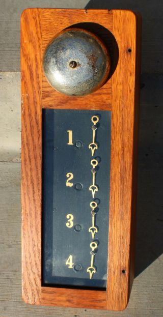 Antique Partrick And Wilkins Servant Butler Oak Call Box 4 Rooms 1890’s