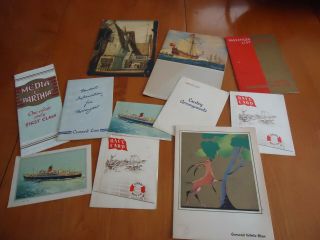 Cunard White Star Line Rms Parthia Menus Passenger List Horse Racing Postcards