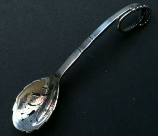 Georg Jensen Danish Silver Pierced Sugar Sifter Spoon Pattern 41 Circa 1920s