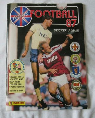 Vintage Panini Footbal 1987 87 England Sticker Album Not Complete Has 12 Sticker