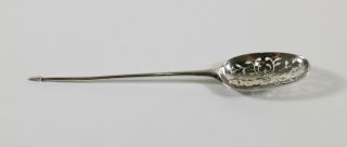 Georgian Sterling Silver Mote Spoon Pierced Tea 7 Antique 18th Century