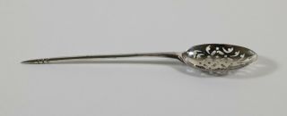 Georgian Sterling Silver Mote Spoon Pierced Tea 3 Antique 18th Century