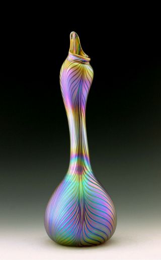 Glamorous Art Deco Jugendstil Glass Vase Tall 12 1/2  Delivery Time: 2 - 5 Days