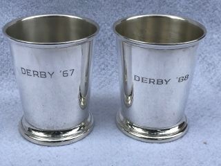 Poole 58 Sterling Silver Julep Cups Marked Derby 67 & 68