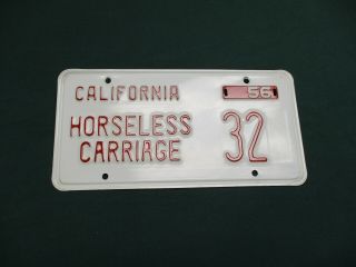 A,  32 1956 California Horseless Carriage License Plate 32