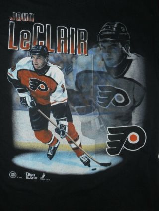 Vintage 90s John Leclair Philadelphia Flyer T - Shirt 2xl Xxl