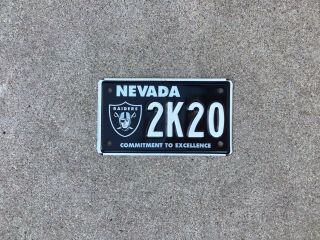 Nevada - Raiders - Motorcycle - License Plate - Football