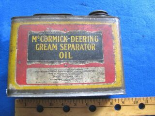Vintage 1926 Half Gallon Mccormick - Deering Cream Seperator Oil Can