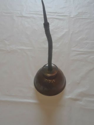 Vintage 10 " Eagle Oiler Oil Can With Flexible Gooseneck Spout