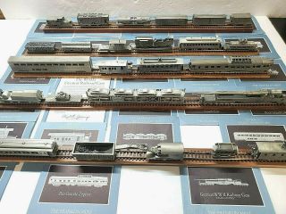 WORLDS GREATEST RAILROAD CARS,  Franklin Limited Edition Pewter Train Set 2