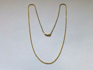 Vintage Milor.  925 Sterling Silver Gold Vermeil Wash Rope Chain
