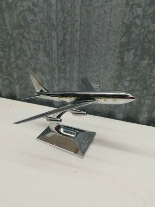 Pacific Miniatures Boeing Jet Stratoliner Chrome Airplane Model Display