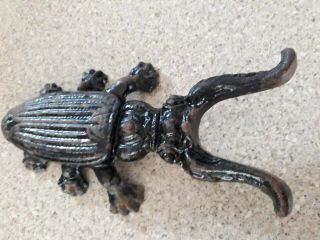 Antique Cast Iron Beetle Boot Jack Shoe Remover Puller 2