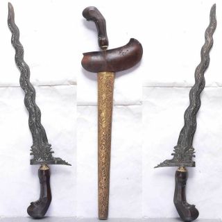 13 Loks Kris Elephant Keris Gajah Surakarta Sword Java Indonesia Pamor Blade Art