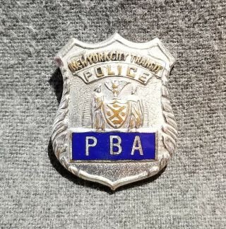 Lmh Pin Mini Badge Obsolete York City Transit Police Benevolent Assn Pba