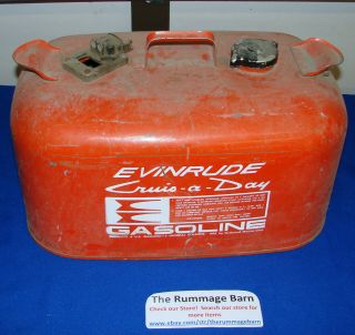 Vintage Evinrude 6 Gallon Tank For Boat Fuel Gas - Cruis - A - Day - Needs Restore