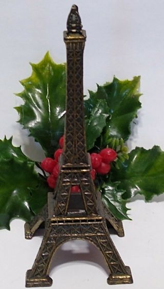 Vintage Eiffel Tower Paris France Landmark Souvenir 4 3/4 " Inch Tall Figurine