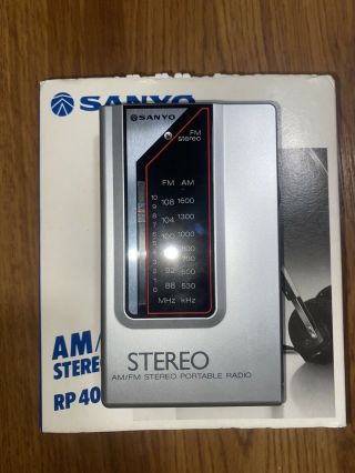 Vintage Sanyo Rp40 Personal Am/fm Stereo And