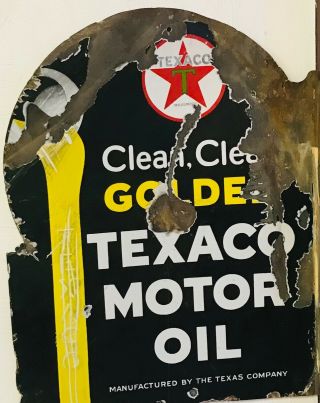 Antique Texaco Flange Sign 40 