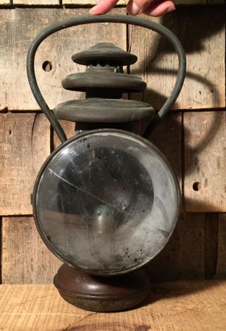Antique Brass Carriage Buggy Oil Lantern Lamp Light - Solar 724
